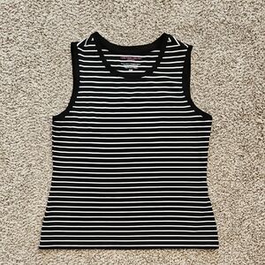 Christian Siriano Black and White Sleeveless Tank Top